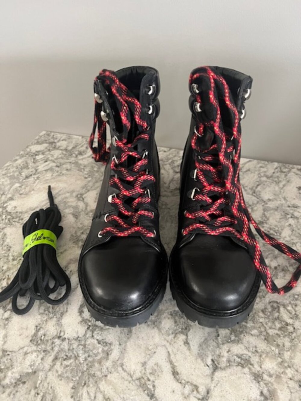 Sam Edelman Tamia leather combat boots 5.5 Hiking Boot